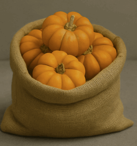 Mini Pumpkin Sack (8 Mini Pumpkins)