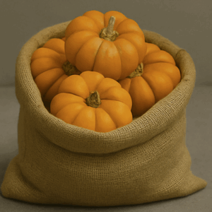 Mini Pumpkin Sack (8 Mini Pumpkins)